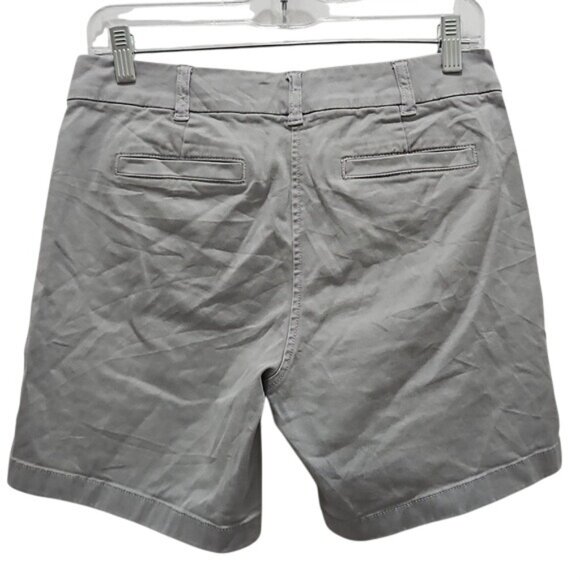 J.Crew Chino Casual Shorts Size 2 Gray Women's Preppy Classic Flat Front - Picture 3 of 4